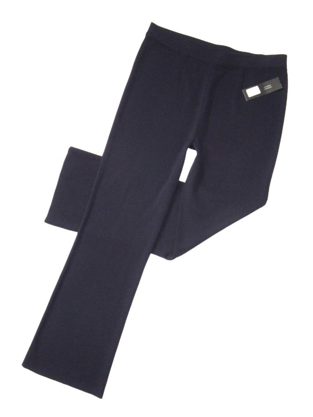 NWT Misook Bootcut Knit Pant in Navy Blue Acrylic Pull-on Pants 0X $278